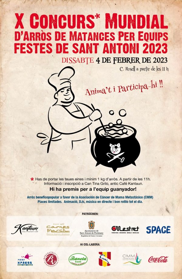 Fiestas de Sant Antoni 2023: X Concurso Mundial de Arroz de Matanzas